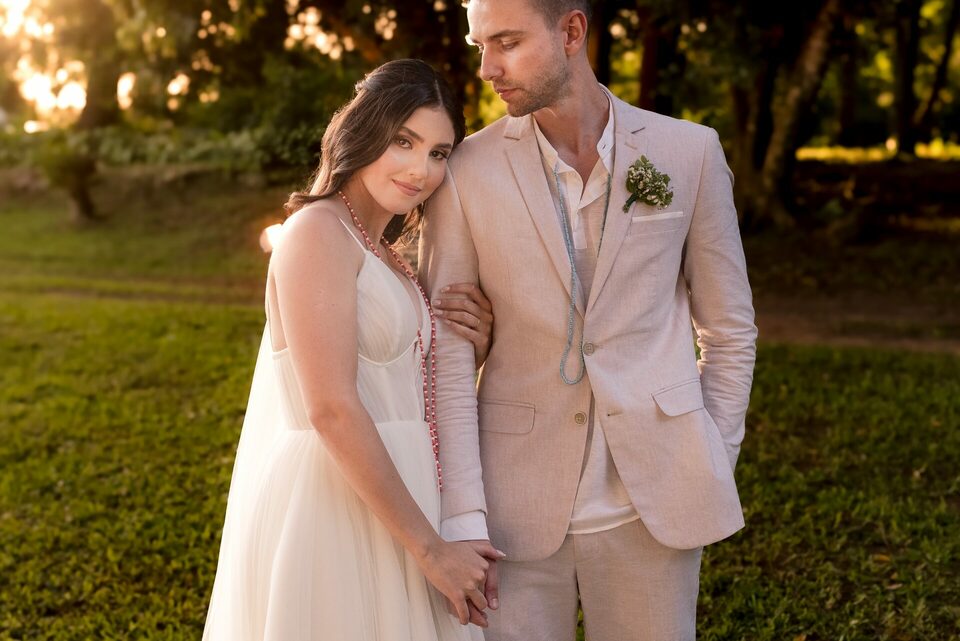 Casamento ao ar livre no interior de Portão
