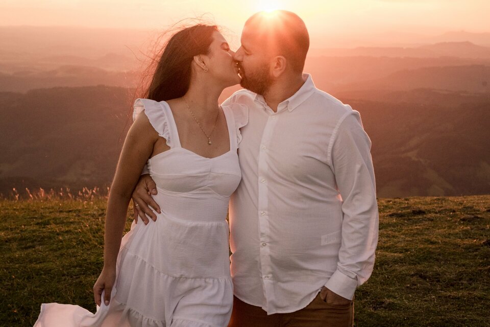 Ensaio de casal no morro grande em Rolante
